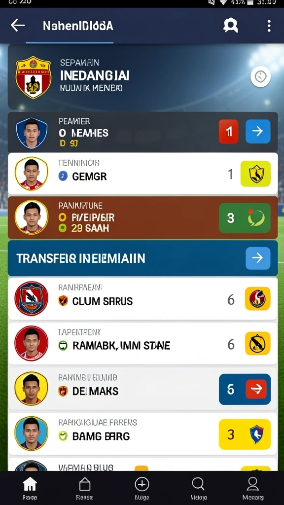 Tampilan menu permainan yang mudah dinavigasi.