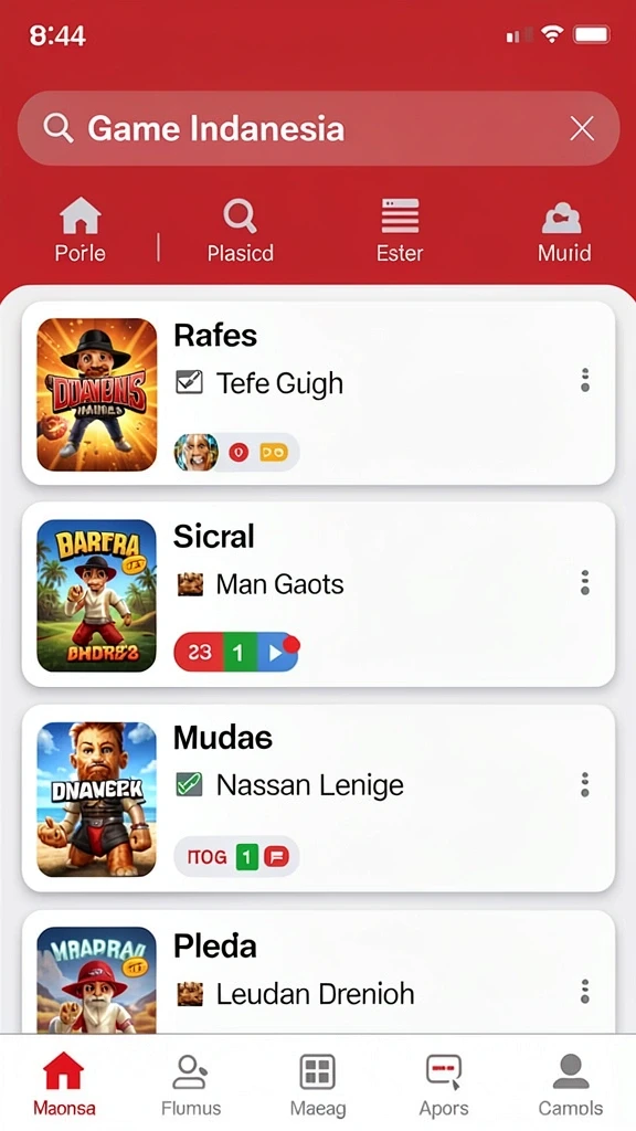Tampilan layar pertarungan yang mendebarkan.