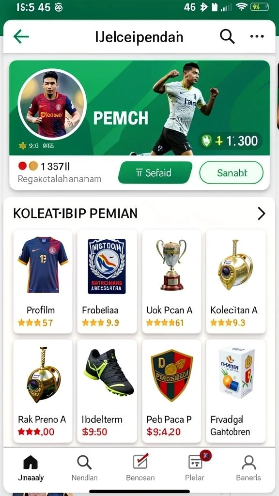 Tampilan awal aplikasi EMON77 yang menarik.