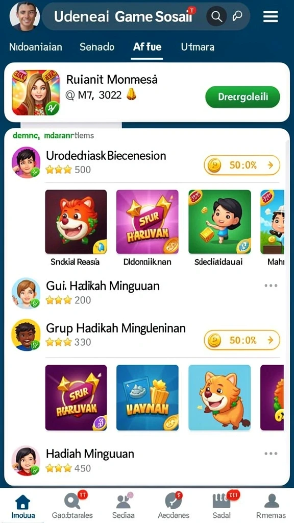 Tampilan layar utama IDNRAJA dengan berbagai pilihan permainan.