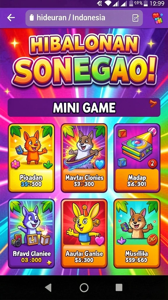 Screenshot fitur bonus yang menarik untuk pengguna baru.