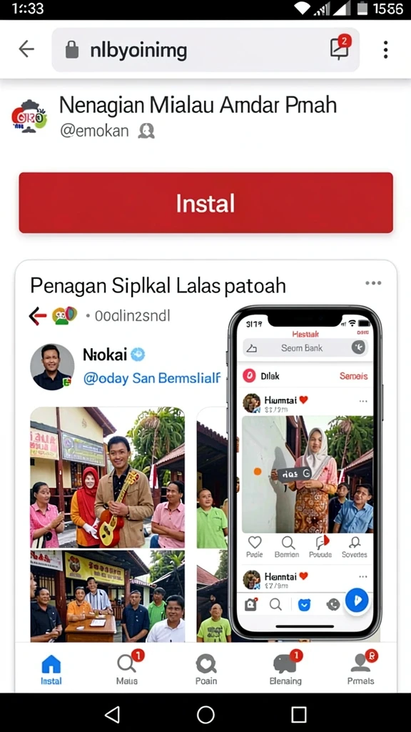 Tampilan menu utama yang intuitif dan menarik.