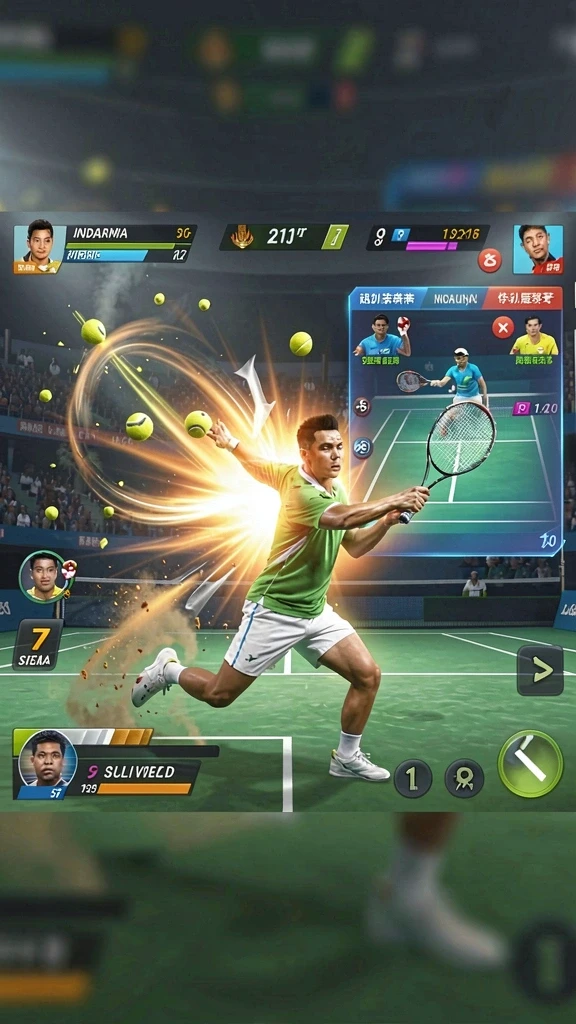 Aksi pertarungan seru dalam game.