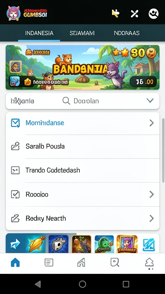 Berbagai pilihan senjata dan item menarik.